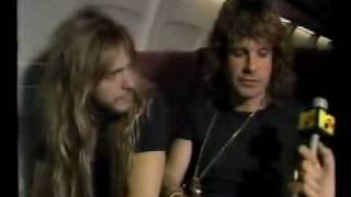 Ozzy and Zakk are stoned on the plane