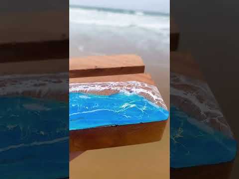 Beach theme mobile stand #belartbyuzma #resinbeach #beachvibes