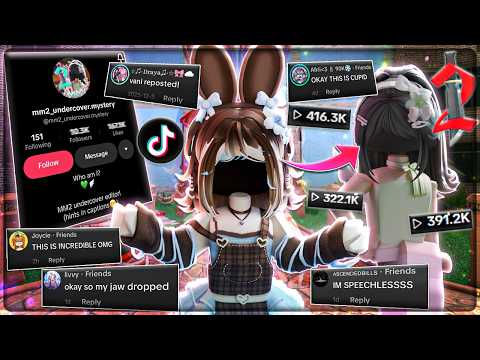 GOING UNDERCOVER as a ROBLOX MM2 EDITOR on TIKTOK.. I went VIRAL?