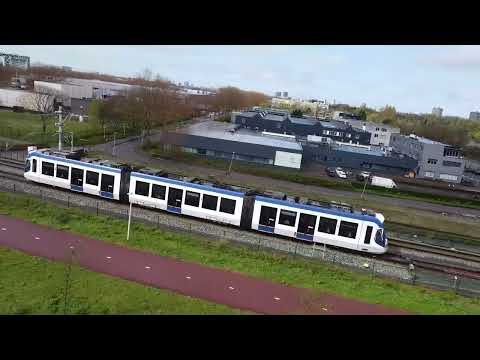 Lansingerland-Zoetermeer Station on a very windy day