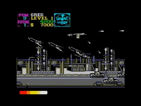 U.N. Squadron (1990) K-Mouse version Walkthrough + Review (RF artifact color recording), ZX Spectrum