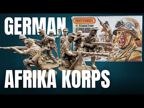 Matchbox 1/32 Scale Vintage Plastic Toy Soldiers German Afrika Korps