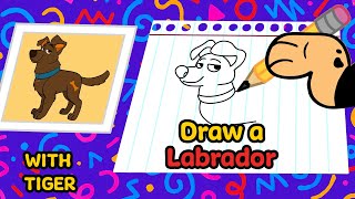 How to Draw a Cute Chocolate Labrador Step-by-Step | Easy Dog Drawing for Kids