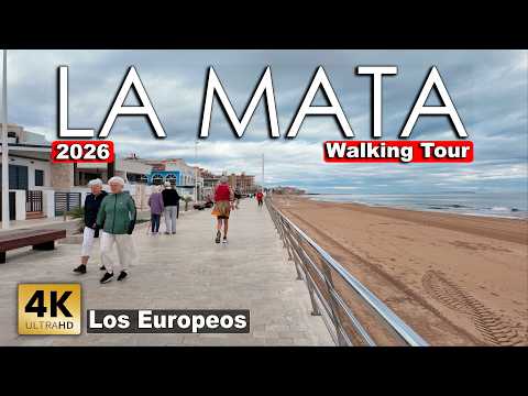La Mata - Los Europeos 2026 - Torrevieja, Spain | Costa Blanca - Walking tour [4k 60fps]