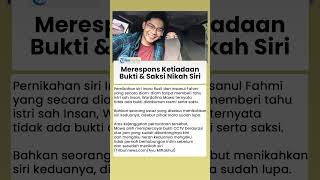 Respons Mawa saat Pihak Inara Klaim Pernikahan Sirinya dengan Insan Tak Ada Bukti dan Saksi