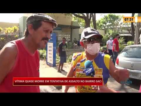 Motociclista eÌ esfaqueado por menor em tentativa de latrociÌnio no bairro Saci 22 09 2020