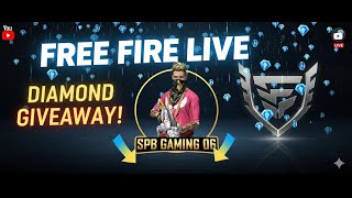 Top 1 Ranking Win Diamond Giveaway | Free fire max Live gameplay and giveaway SPB GAMING 06