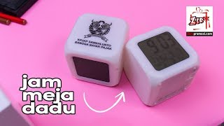 Souvenir jam dadu - jam meja promosi