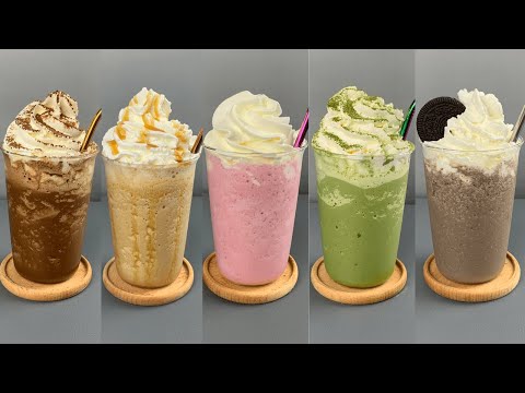 10 Homemade Starbucks Frappuccino | Java Chip Frappucino, Caramel Frappuccino, Strawberyy Frappucino