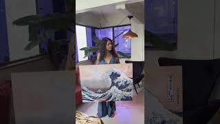 Vídeo de Katsushika Hokusai - A grande onda de Kanagawa. Impressão 4k tela canva 100% algodão