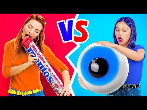 EATING EVERYTHING IN ONE COLOR! || Crazy Food Mukbang by 123 Go! Genius Video