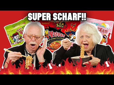 Seniors test the world's hottest noodles | Grandma Goes Steep 🚀