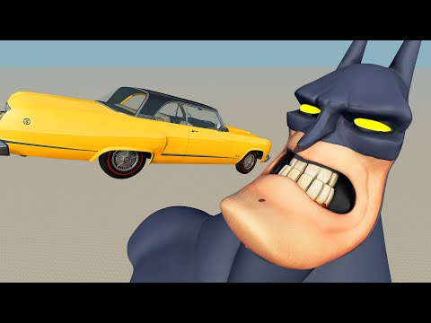 Jumping Cars Over Crazy Batman - Beamng Drive TrainWorld