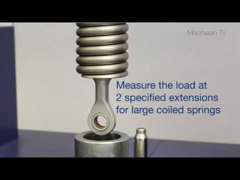 Mecmesin Large spring testing with MultiTest 25 i - Video by Mecmesin