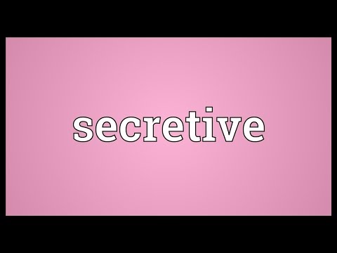 Secretive Meaning