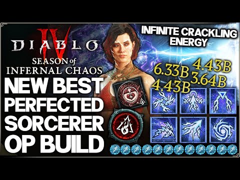 Diablo 4 - New Best OP 10 BILLION DPS Sorcerer Build - Season 10 Perfect Crackling Energy Guide!