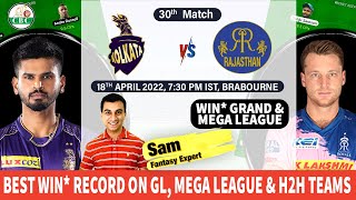 Kolkata vs Rajasthan Dream11 IPL Team | KKR VS RR Dream 11 Team Prediction for IPL | Win IPL Dream11