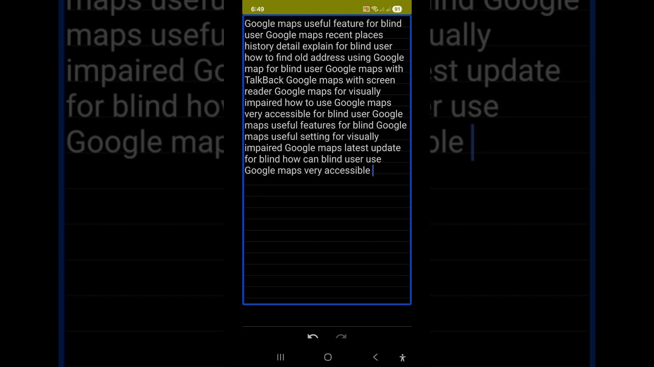 Google maps useful settings find visited places very accessible for blind maps  important feature