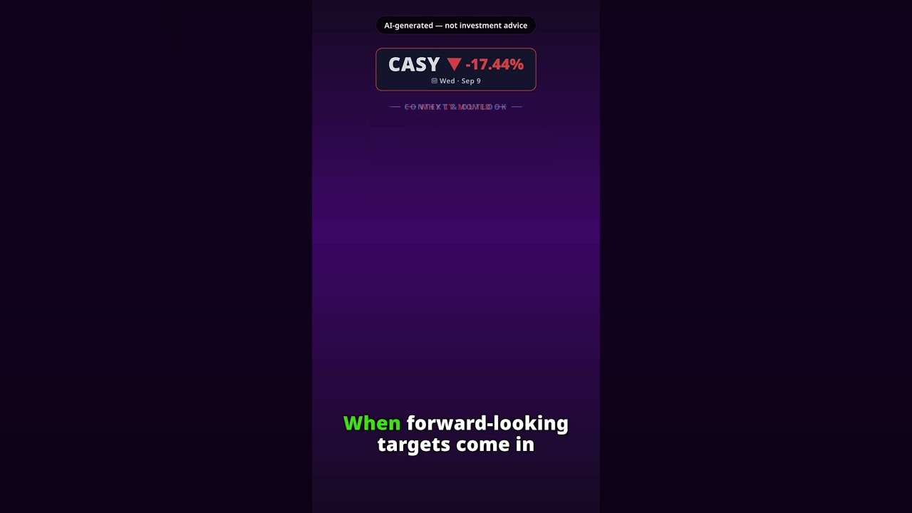 Why Is Casey's Stock Plummeting Today? CASY -17.44% (Sep 9)