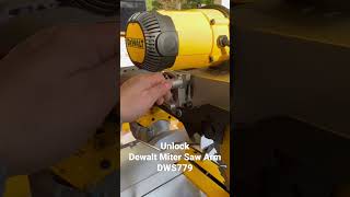 Unlock Dewalt Miter Saw Arm DWS779