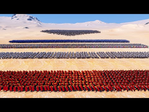 1000(HEAVY KNIGHTS, ROMANS, DWARVES, SPARTANS) Vs 8,000 ORCS ULTIMATE EPIC BATTLE SIMULATOR UEBS