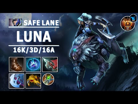 Luna Safe Lane Carry | 7.30e | Great Hard Carry Play | Dota 2 Immortal Gameplay