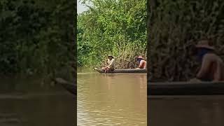 Ride a boat on the river #short