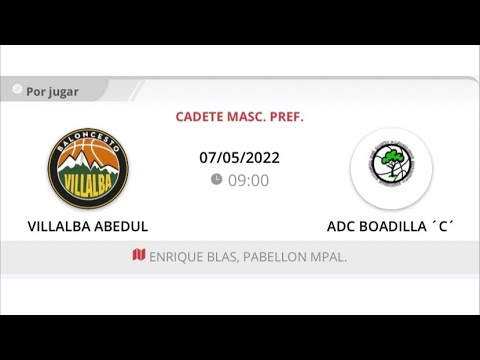 Cadete masc D VILLALBA GRUPO ABEDUL - ADC BOADILLA