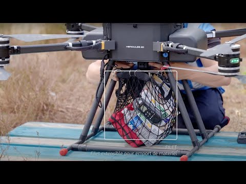 Drone Hercules 20 with extendable net for heavy loads