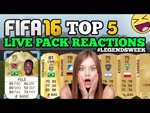 FIFA 16 LEGEND PELE IN A PACK! TOP 5 LIVE PACK REACTIONS! #LEGENDSWEEK