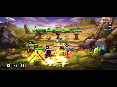 Summoner Wars: Monster Subjugation - Wind 20 Waves Clear Complete Team Guide using Full Auto