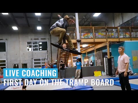 Cноуборд Live Coaching: First Day On A Tramp Board