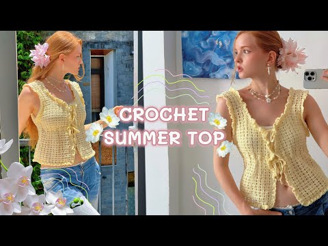 Crochet Summer Top 🌞  / Let's crochet together from scratch to finish ✨