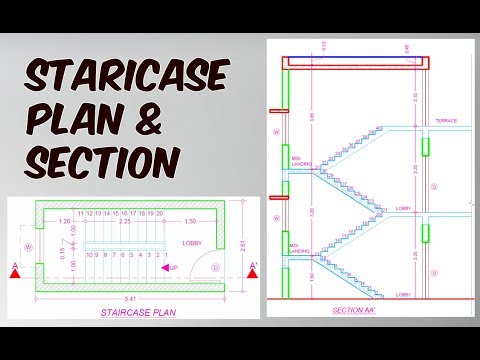 How to Draw Staircase Plan & Section in AutoCad?
