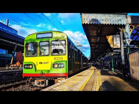 Irish Rail 8300 class Dart Train 8338 departs Dublin Connolly.