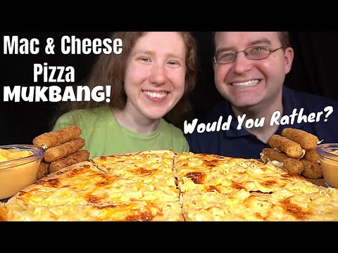 MAC & CHEESE PIZZA 🍕🧀 MUKBANG (Collab With Erin & Lena)
