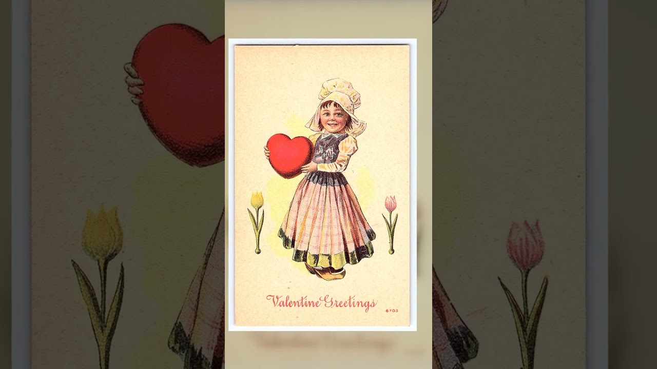 Valentine Greetings, Divided Back Postcard, Early 1900s Video