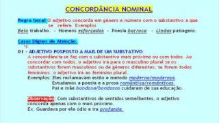 Gramática Concordância Nominal