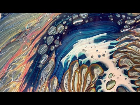 #9 Galaxy Acrylic Straight Pour - Ode To My Dad | Acrylic Pour Painting | Abstract | Fluid Painting