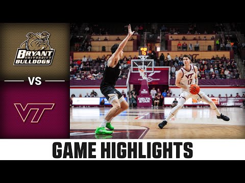 Bryant vs Virginia Tech Game Highlights | 2025-26 ACC Men's Basketball