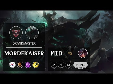 Mordekaiser Mid vs Akali - KR Grandmaster Patch 9.12