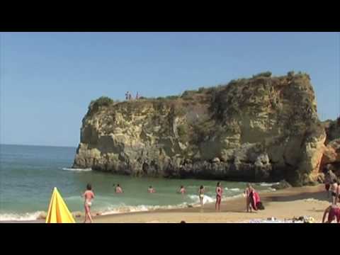 Jumping from cliff with dolphin