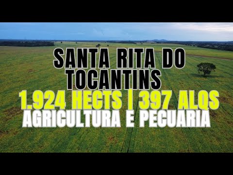 FAZENDA 397 ALQS NO TOCANTINS | 1.924 ha AGRÍCOLA | 750 ha SOJA  à Beira da Rodovia (FAZ 615)