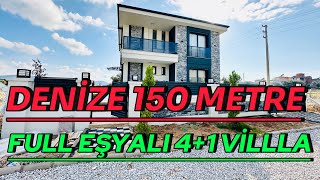 DENİZE 150 METRE SATILIK FULL EŞYALI 4+1 LÜX MÜSTAKİL VİLLA