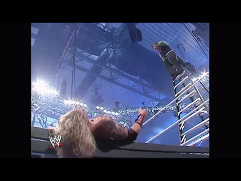 Jeff Hardy takes crazy to new heights with a leg drop off the top of a ladder: WrestleMania 23