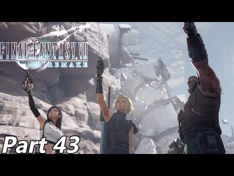 FINAL FANTASY 7 REMAKE Walkthrough Gameplay Part 43 - COLLAPSED SECTOR 7 PLATE - (No Commentary)