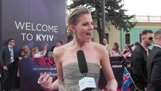 ESCKAZ in Kyiv: Levina (Germany) singing on the Red Carpet