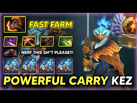 POWERFUL AGILITY CARRY Kez 1st Item BF Fast Farm Like Machine Even Anti Mage Can't Survive DOTA 2