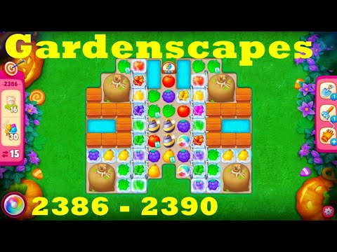 Gardenscapes Level 2386 - 2390 HD Walkthrough | 3 - match game | gameplay | android | ios | pc | app