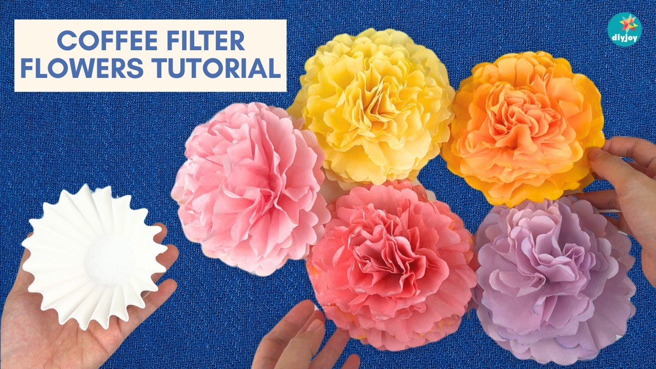 Colorful Coffee Filter Flowers Tutorial | DIY Paper Flower